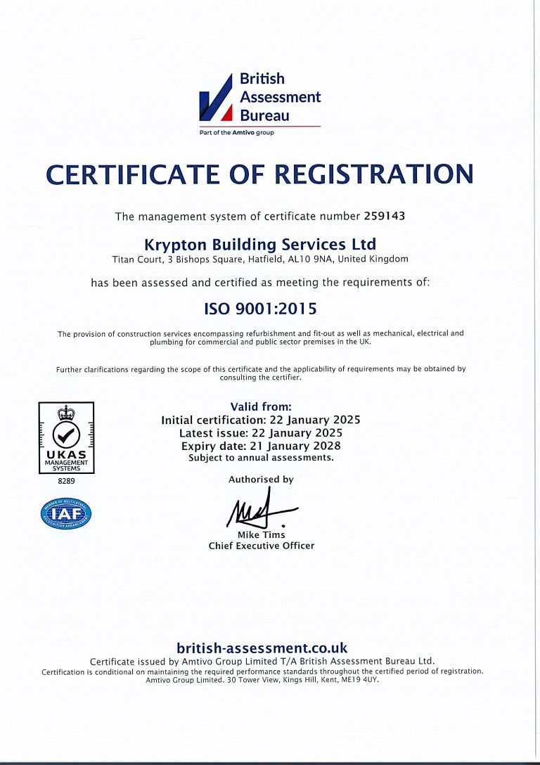 Krypton Achieves ISO 9001 Certification 